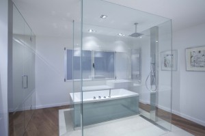 Proyecto baño acristalado diseñador Pablo Vidal