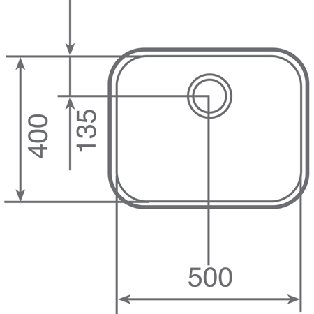 Fregadero bajo encimera 1 cubeta 50.40 plus teka