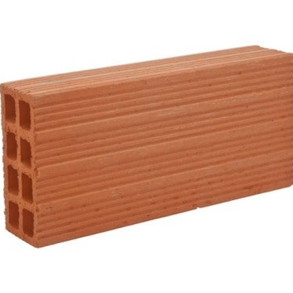 Ladrillo hueco para la construcción 9x16x33cm