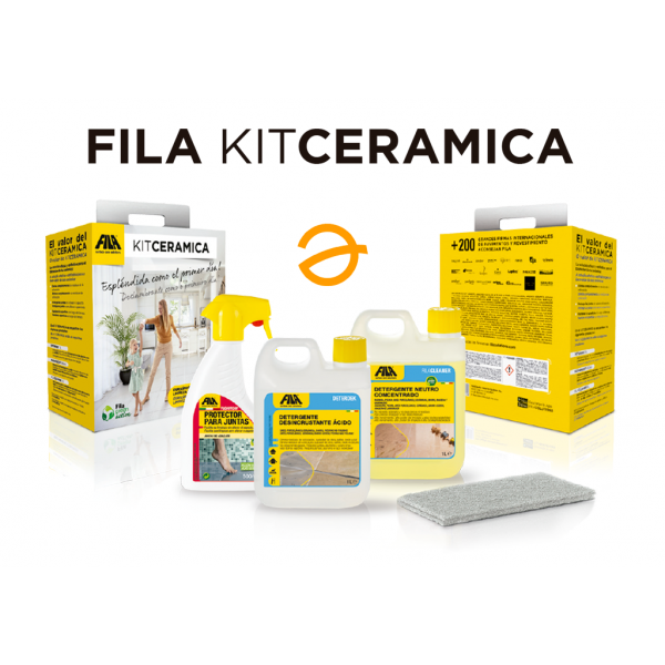FILA KITCERAMICA mantenimiento y protección ( Deterdek 1L + fugaproof 500ml + Filacleaner 1L)