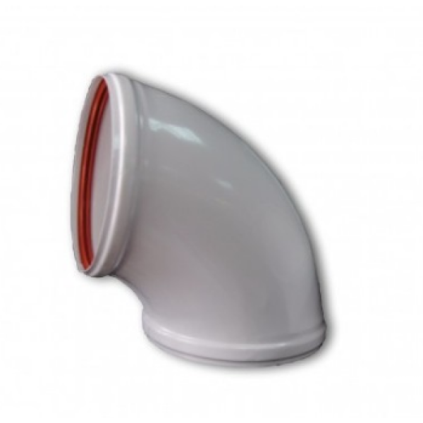 Codo 87º C/Dos Jutnas Aluminio Blanco Diam110MM Convesa