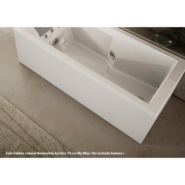 Faldón Lateral Reversible Acrílico blanco de 75 cm para Jacuzzi My Way de 170x75 cm