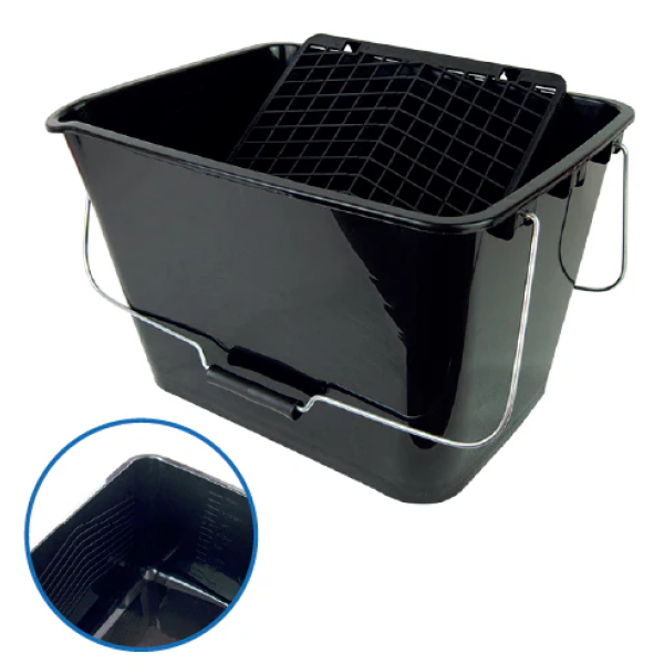 Cubeta de plastico 34,5x28x21,5cm con rejilla 