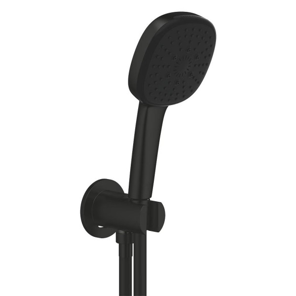 Conjunto de ducha Tempesta Cube con soporte 3 chorros negro mate Grohe