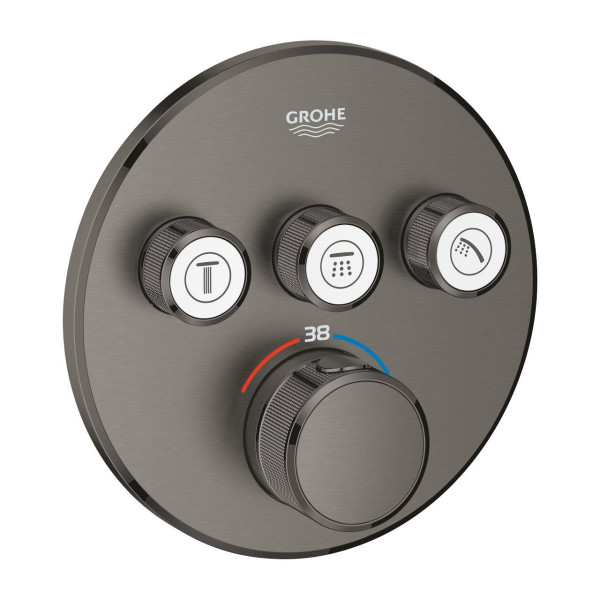 Termostato SmartControl Empotrado 3 Llaves Grafito Grohe