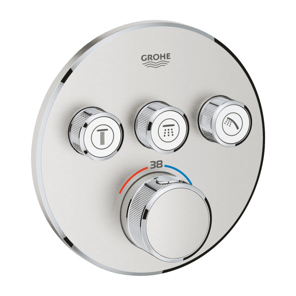 Termostato SmartControl Empotrado 3 Llaves Supersteel Grohe