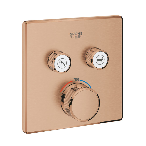 Termostato SmartControl Empotrado 2 Llaves Cobre Grohe