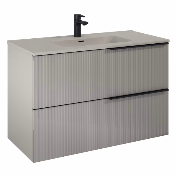 Mueble de Baño y Lavabo Integrado Wish 100cm Crema Cosmic