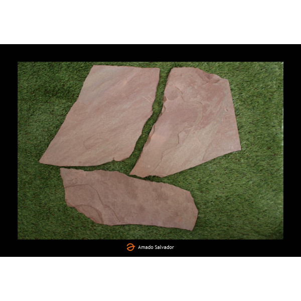 Piedra natural Planchón Rodeno Burdeos espesor 3-4 cm
