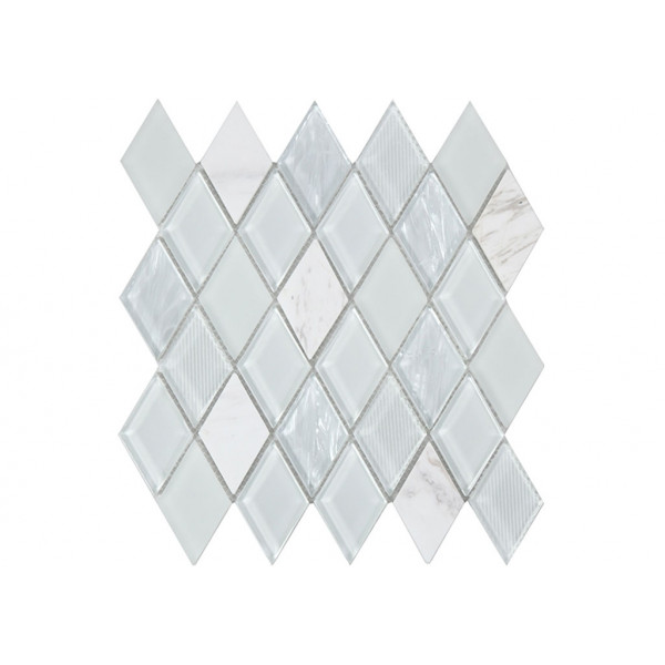Mosaico enmallado JEWEL White 28,6x31cm