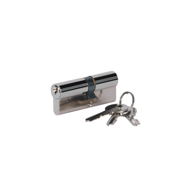Cilindro Metalico Plata C3 75MM Con 3 Llaves