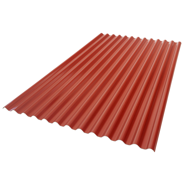 Placa Ondina 1115x100mm Rojo Coral Con 3 Capas Estratificadas