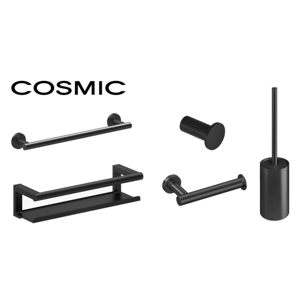 Accesorios baño serie Architect S+ Negro Cepillado de Cosmic