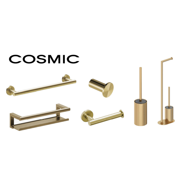 Accesorios baño serie Architect S+ Oro Cepillado de Cosmic 