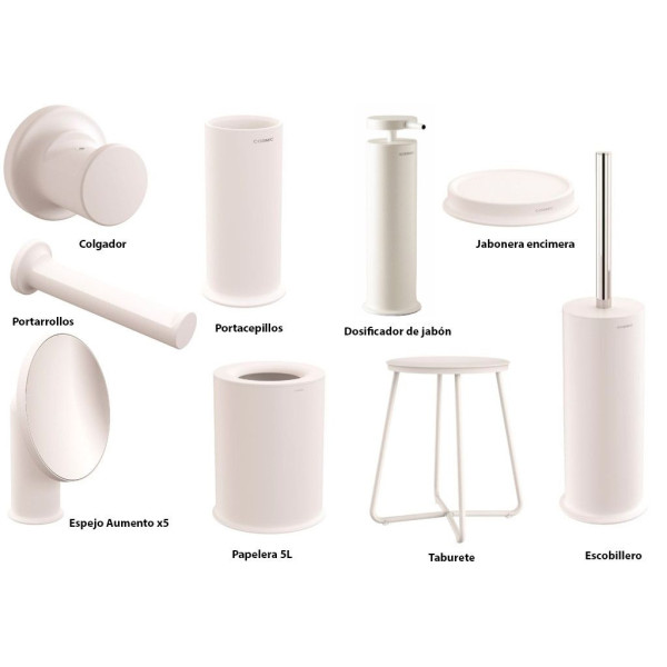 Accesorios de Baño Blanco Mate Geyser Cosmic 