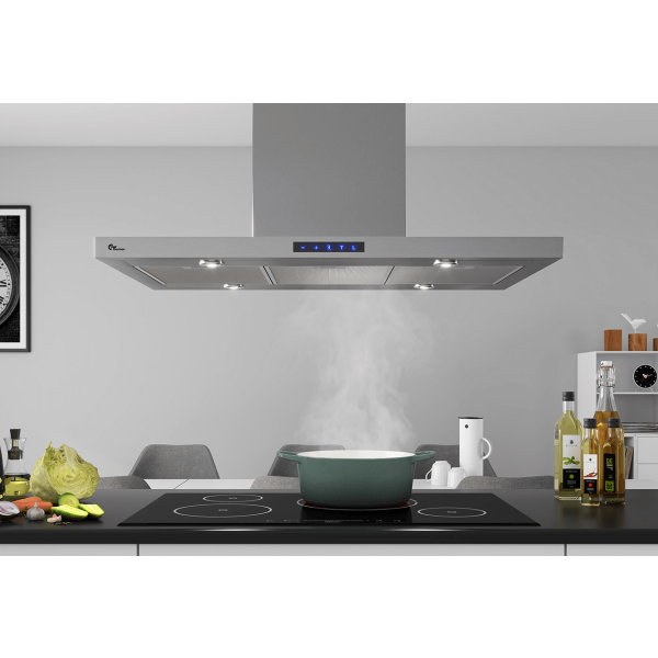 Campana extractora isla HARWICH II Inox 90cm sin motor, Thermex