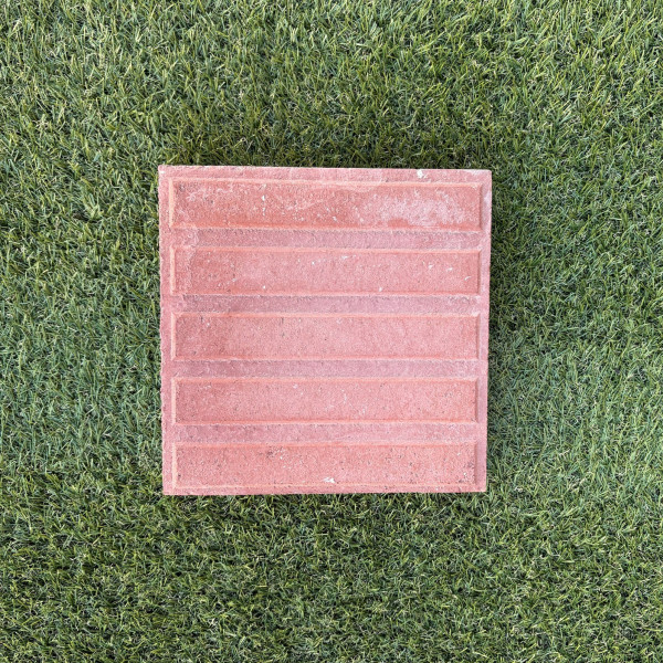 Baldosa Hidráulica de hormigón 5 Barras en Rojo 20x20cm