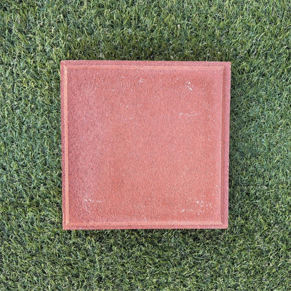 Baldosa hidráulica de hormigon lisa 20x20x3cm rojo