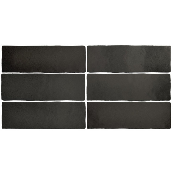Revestimiento MAGMA BLACK COAL 6,5X20cm Equipe Cerámicas