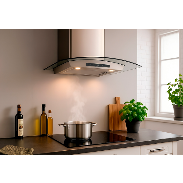 Campana extractora a pared DERBY II Inox/Cristal 60cm, Thermex