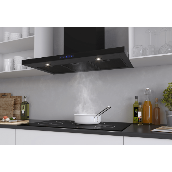 Campana extractora a pared HARWICH II Negro 90cm sin motor, Thermex
