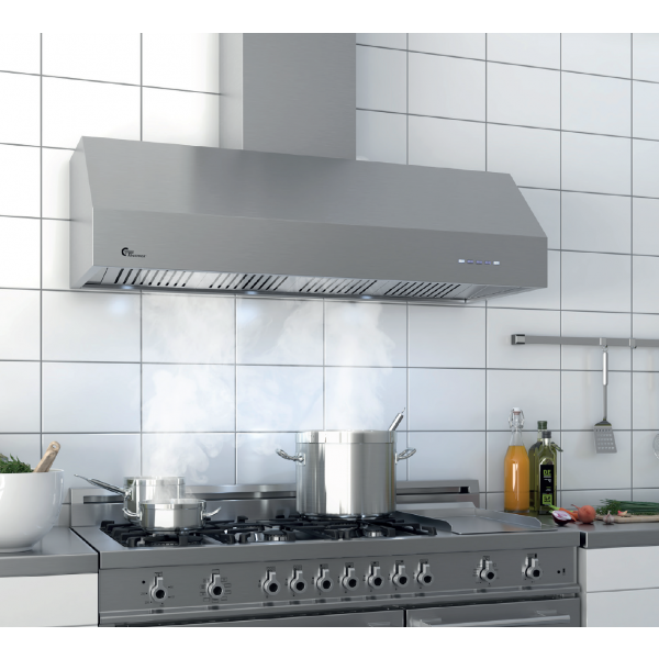 Campana de Cocina Industrial de 120 cm. Acero Inox - Atenas