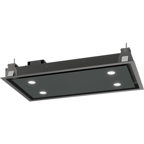 Campana extractora techo METZ MEDIO II cristal Negro 90x50cm sin motor, Thermex