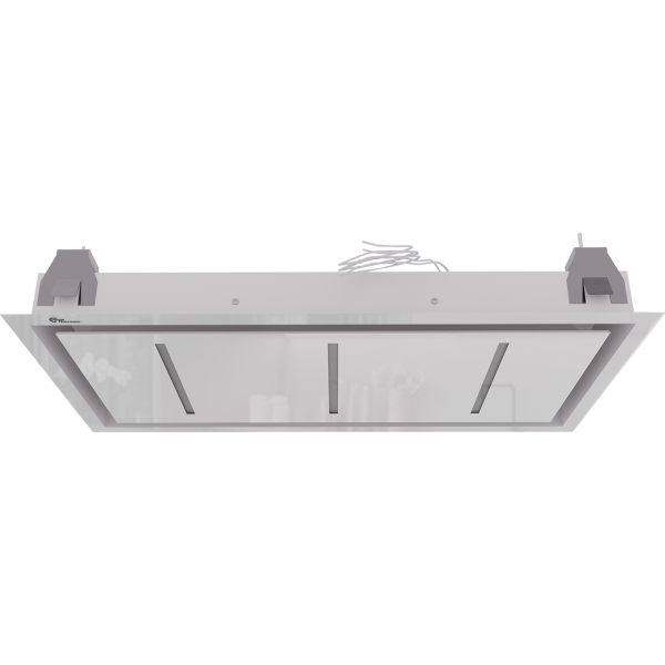 Campana extractora techo METZ MEDIO LED STRIP II cristal Blanco 90x50cm sin motor, Thermex