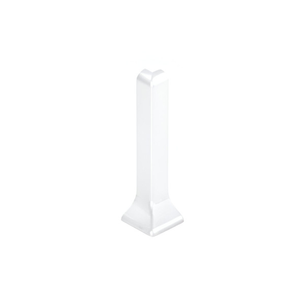 DESIGNBASE-SL/ED Ángulo Externo 90º aluminio lacado Blanco Brillo 80mm