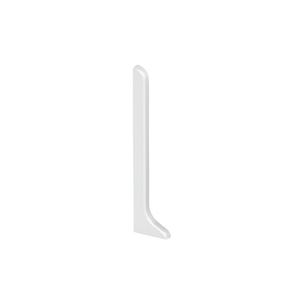 DESIGNBASE-SL/EK tapón izquierda aluminio lacado Blanco Satinado 80mm