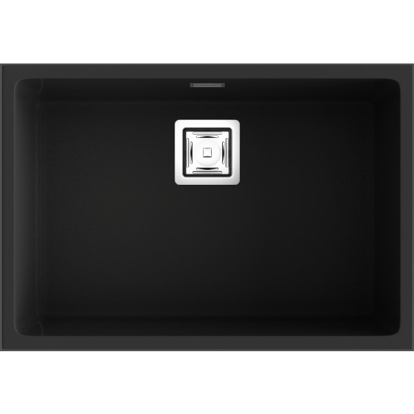 Fregadero ZIE60 Negro brillo bajo encimera 650x450x200mm bajo encimera