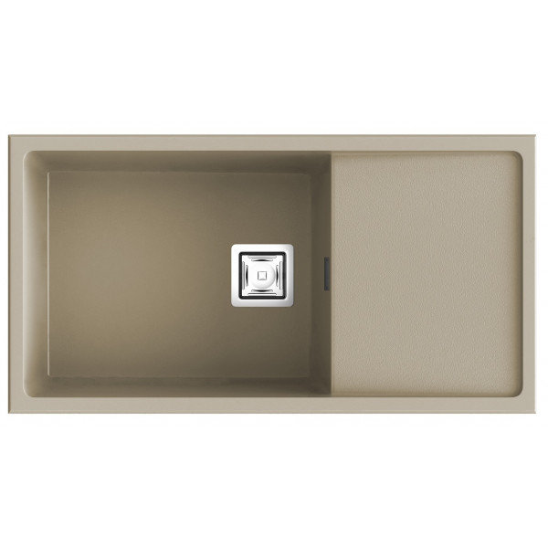 Fregadero ZIE 81 Negro brillo Bajo Encimera 850x450x200mm