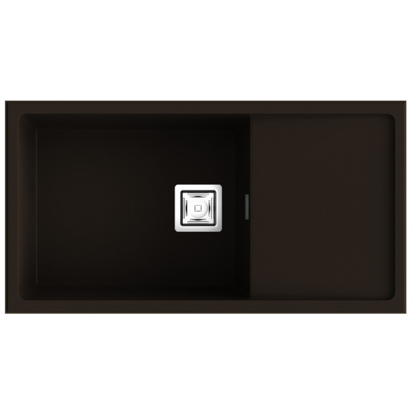Fregadero ZIE 81 Negro brillo Bajo Encimera 850x450x200mm