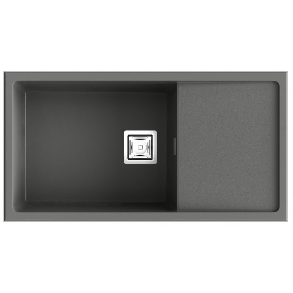 Fregadero ZIE 81 Negro brillo Bajo Encimera 850x450x200mm