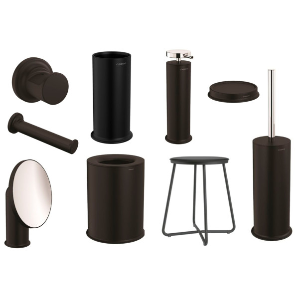 Accesorios de Baño Negro Mate Geyser Cosmic (Atornillar)