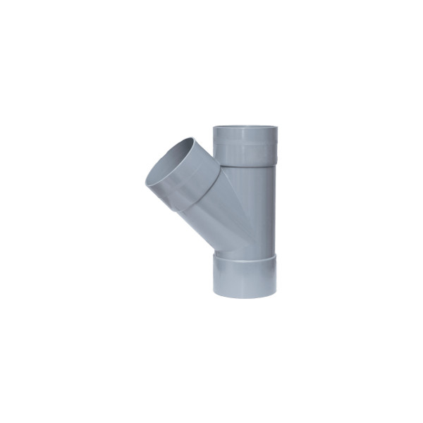 Injerto Simple Hembra-Hembra 45º de 32mm diámetro, Gris