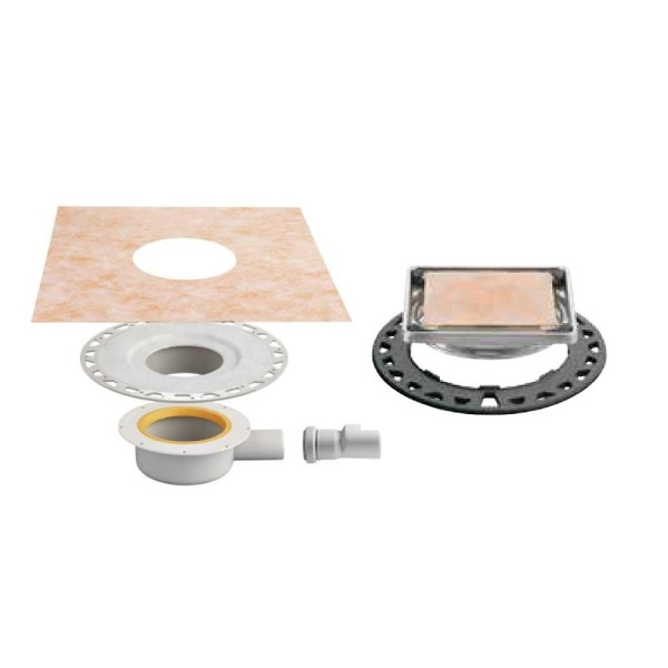 Set desagüe KERDI-DRAIN-BASE con rejilla diseño 4