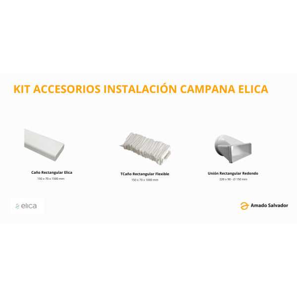 Kit Accesorios Instalación Campana Elica