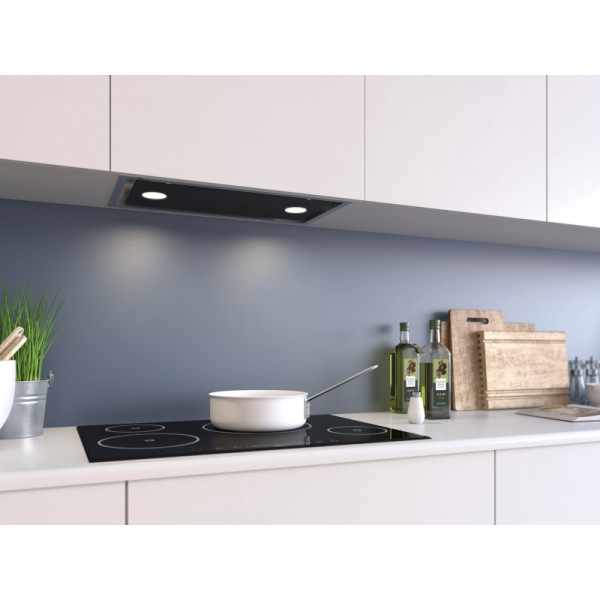 Campana encastrable METZ MINI CRISTAL DISOCIABLE 75cm Negro/inox Thermex