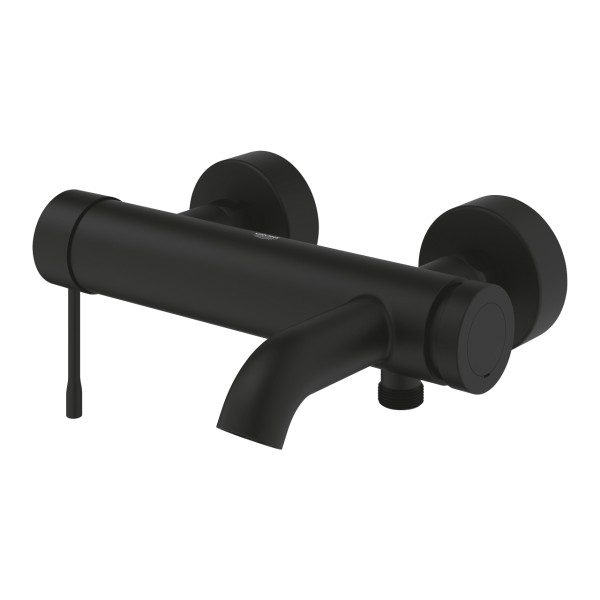 Monomando de ducha Essence Negro mate con inversor automático