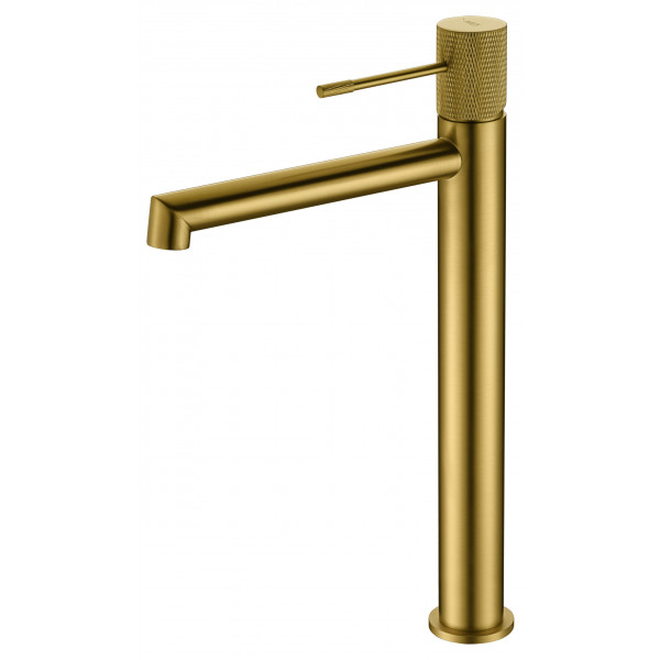 Monomando de lavabo alto Alice en Oro Cepillado BDD038-3OC