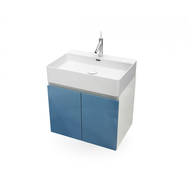 Mueble baño HANG OUT Blanco y azul módulo rectangular B&K