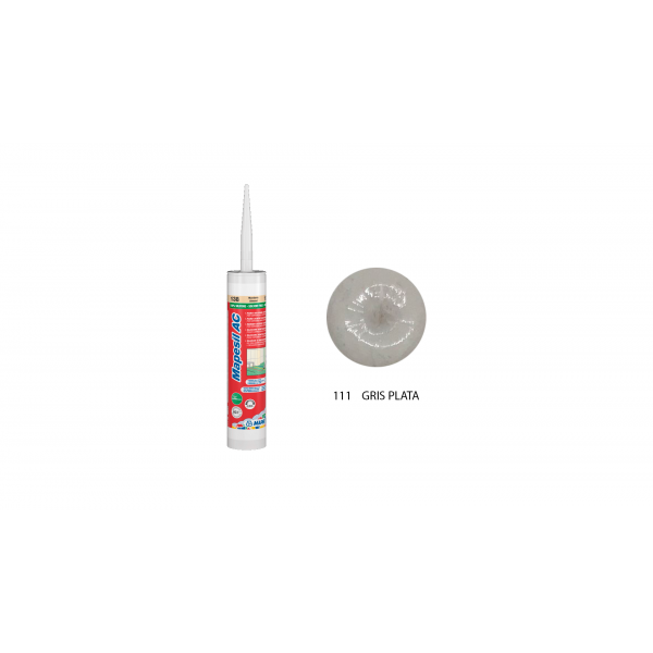 Silicona color Gris Plata 111 MAPESIL AC Mapei 