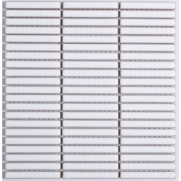 Pavimento mosaico enmallado TECH Linea White 28,41x29,61cm