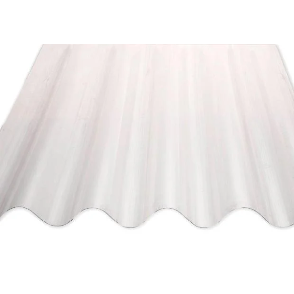 Placa de policarbonato onda grande transparente, 152x110 cm.