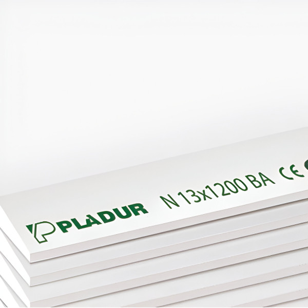 Placa de yeso natural PLADUR 13X1200X2500mm de borde afinado REF. 161305