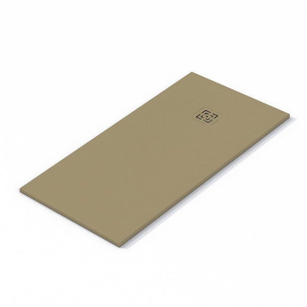 Plato de ducha EVOL Solidstone Topo textura piedra antideslizante 120X160x3CM