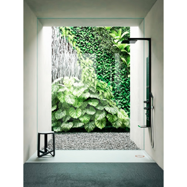 Plato de ducha blanco SOLID antideslizante Solid Surface 200x70 cm