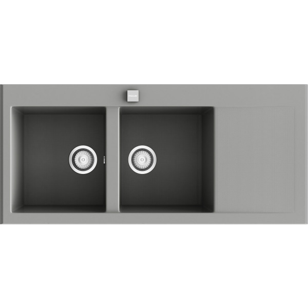 Fregadero SHIRA507 metalizado brillo bajo encimera 1063x390mm