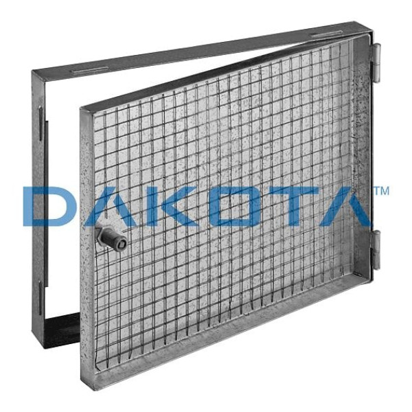 Puerta rellenable galvanizada para contador de agua, gas y electricidad.